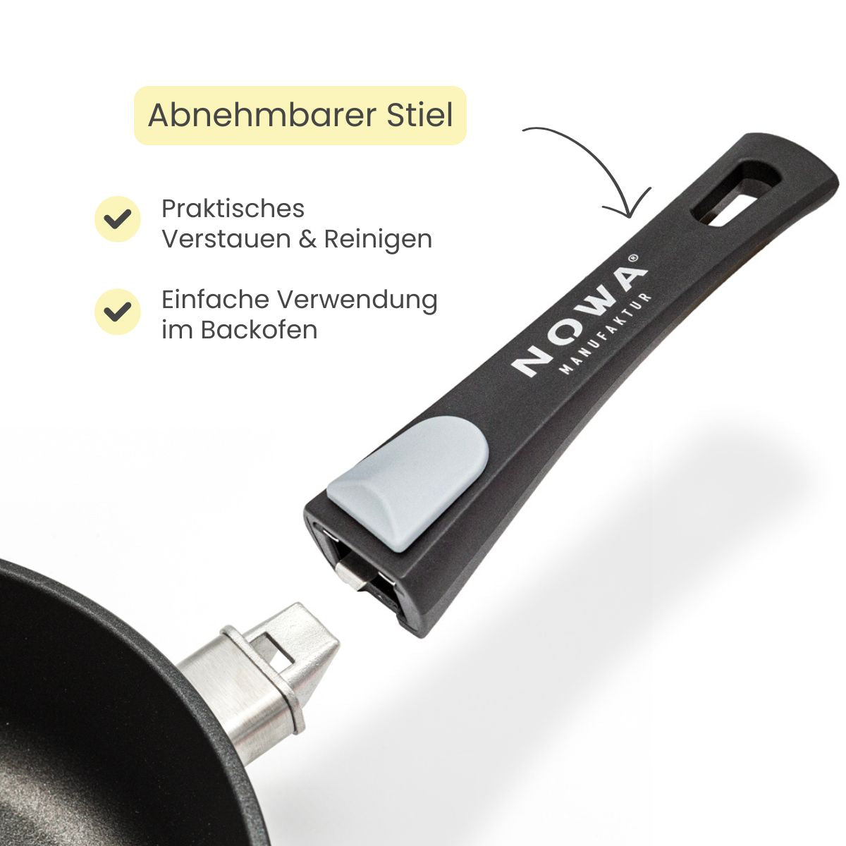 Guss Wok mit Stiel Ø 30cm