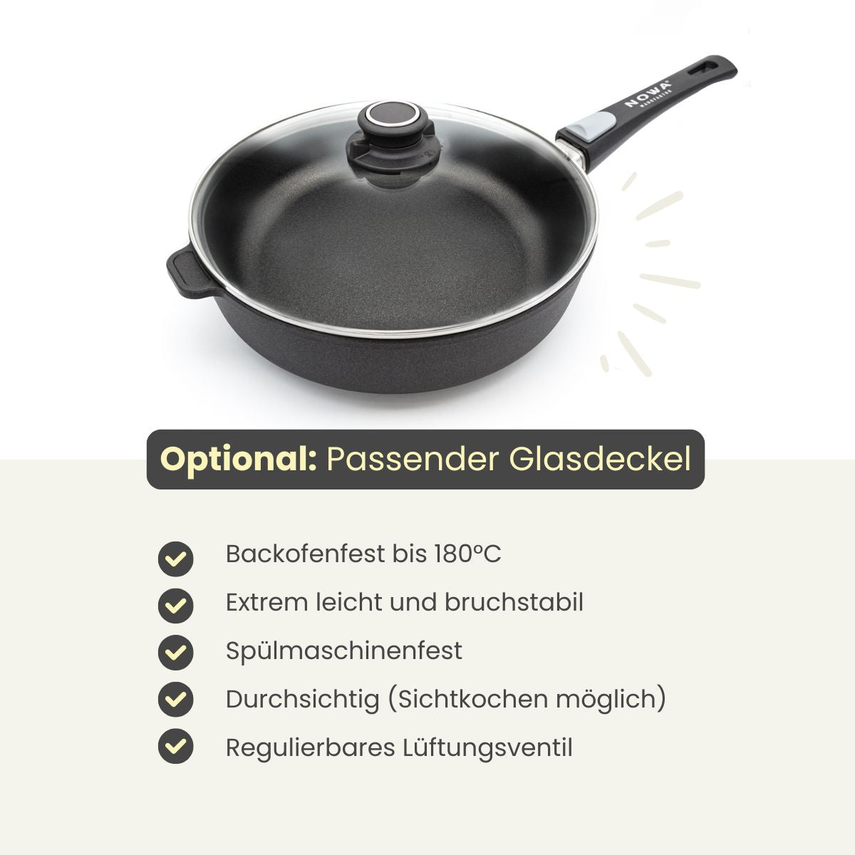 Bratpfanne Ø 20-28 cm | hoch 7 cm