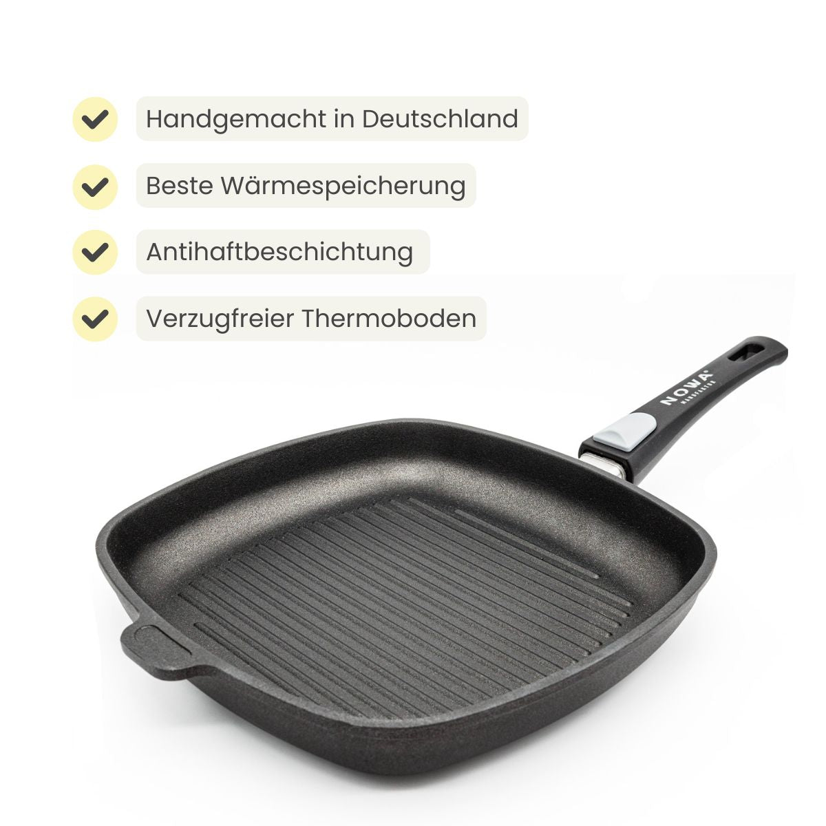 Eckige BBQ-Grillpfanne | flach 4 cm