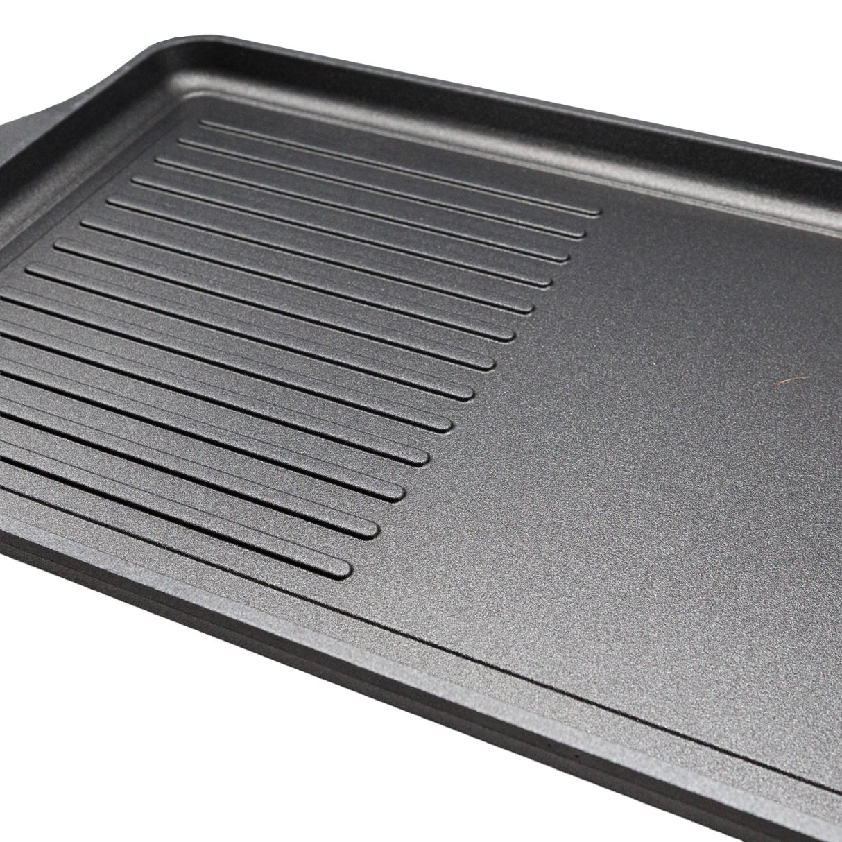 Grill- und Teppanyaki-Platte 49x29 cm 1/2 glatt 1/2 gerillt
