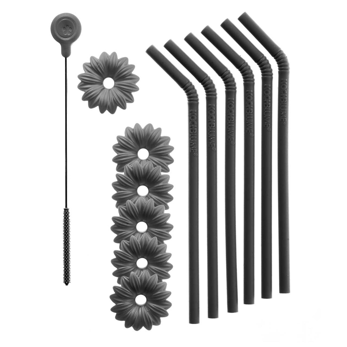 Tinkhalme inkl. Bürste - 6er Set