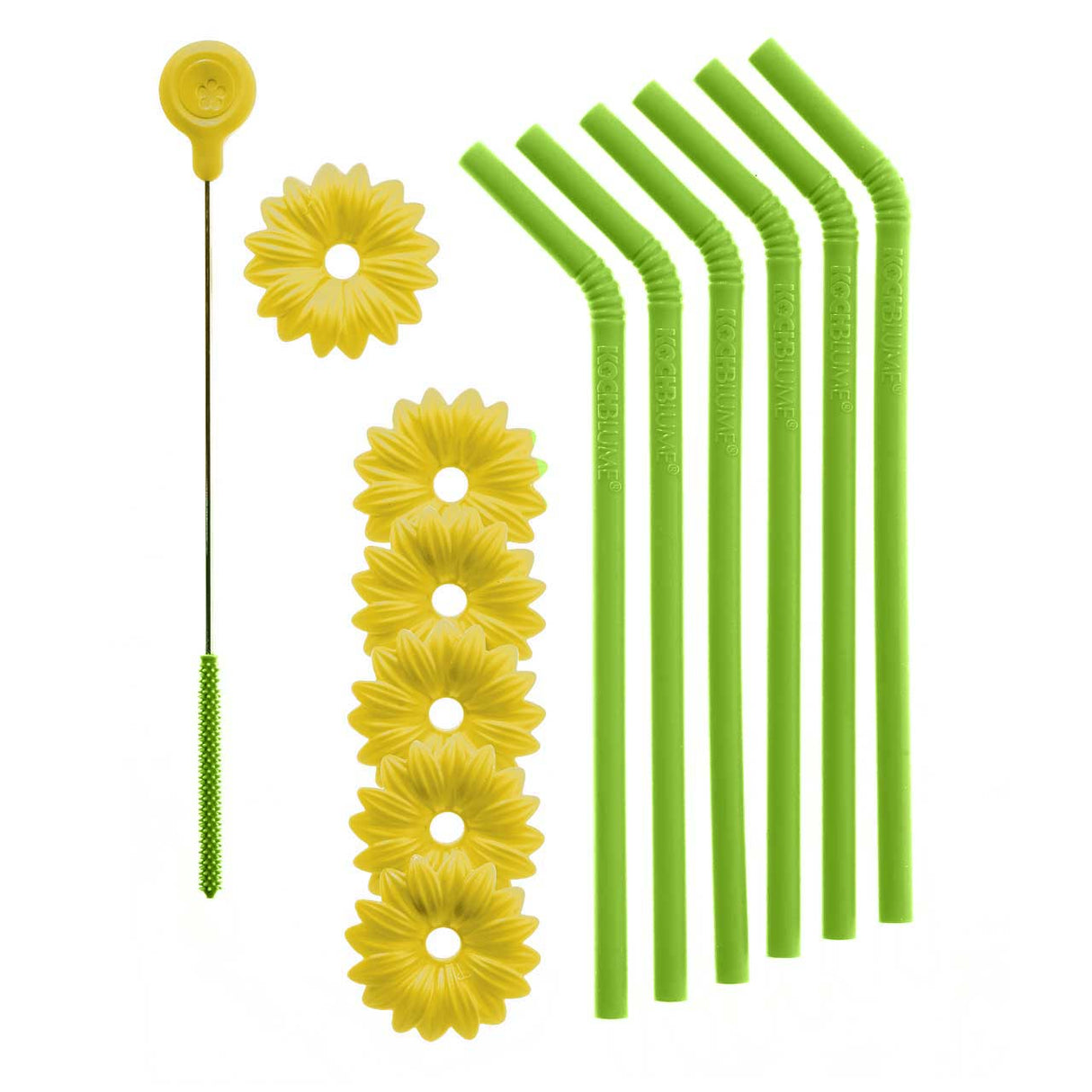 Tinkhalme inkl. Bürste - 6er Set