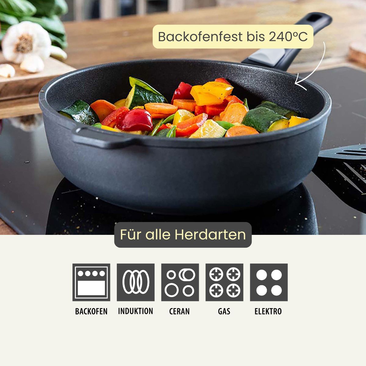 Bratpfanne Ø 20-28 cm | hoch 7 cm