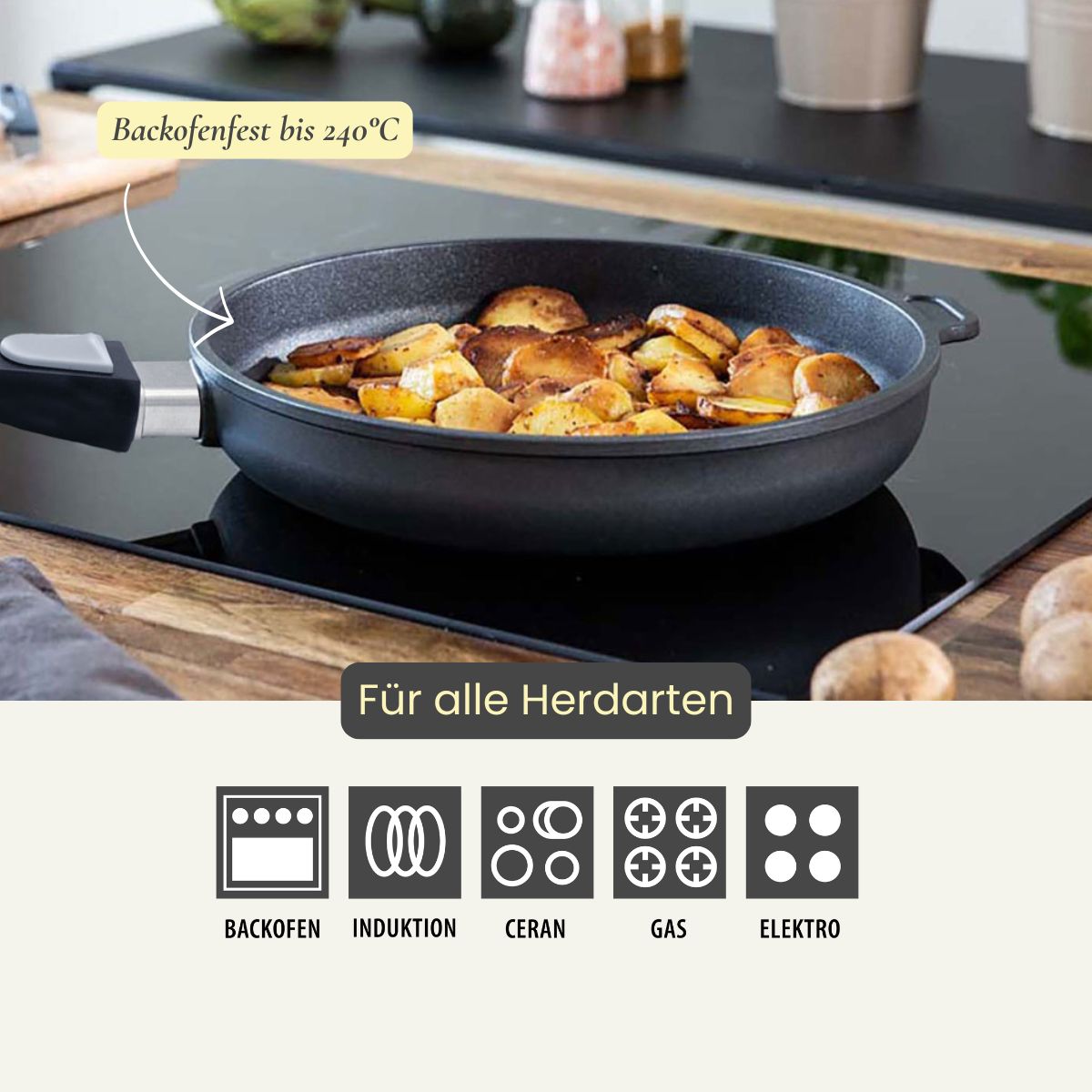 Bratpfanne Ø 20-32 cm | flach 4,5 cm