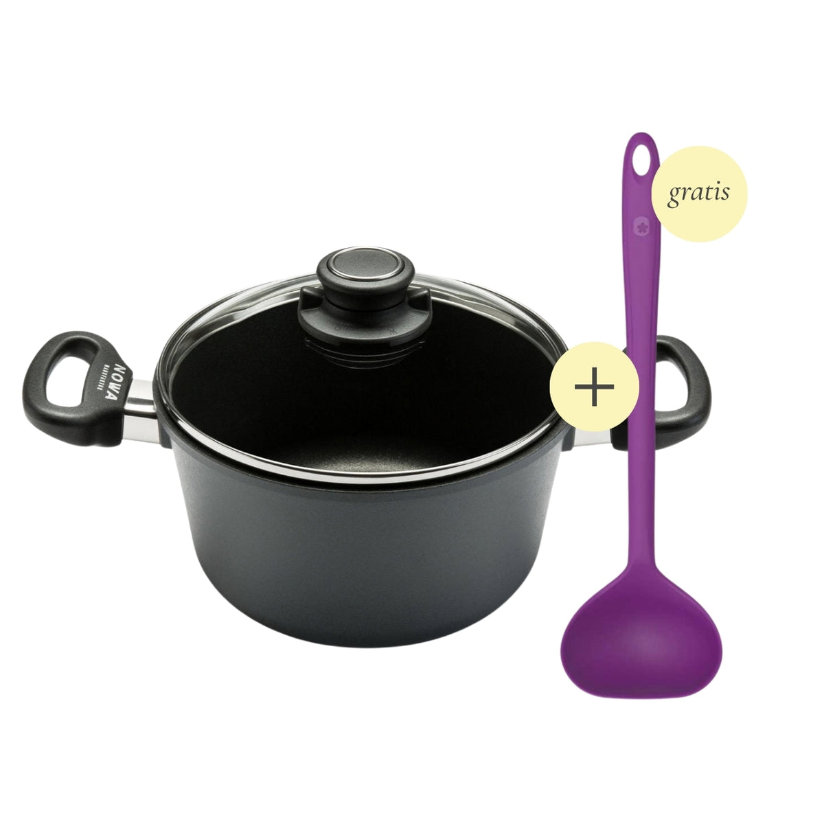 Suppen-Set: Kochtopf Ø 20 cm + Schöpfkelle gratis