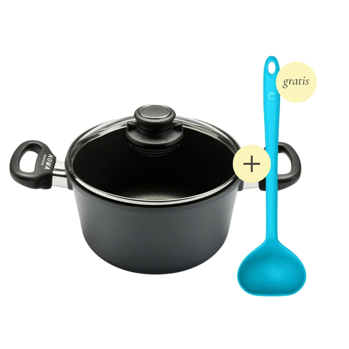 Suppen-Set: Kochtopf Ø 20 cm + Schöpfkelle gratis