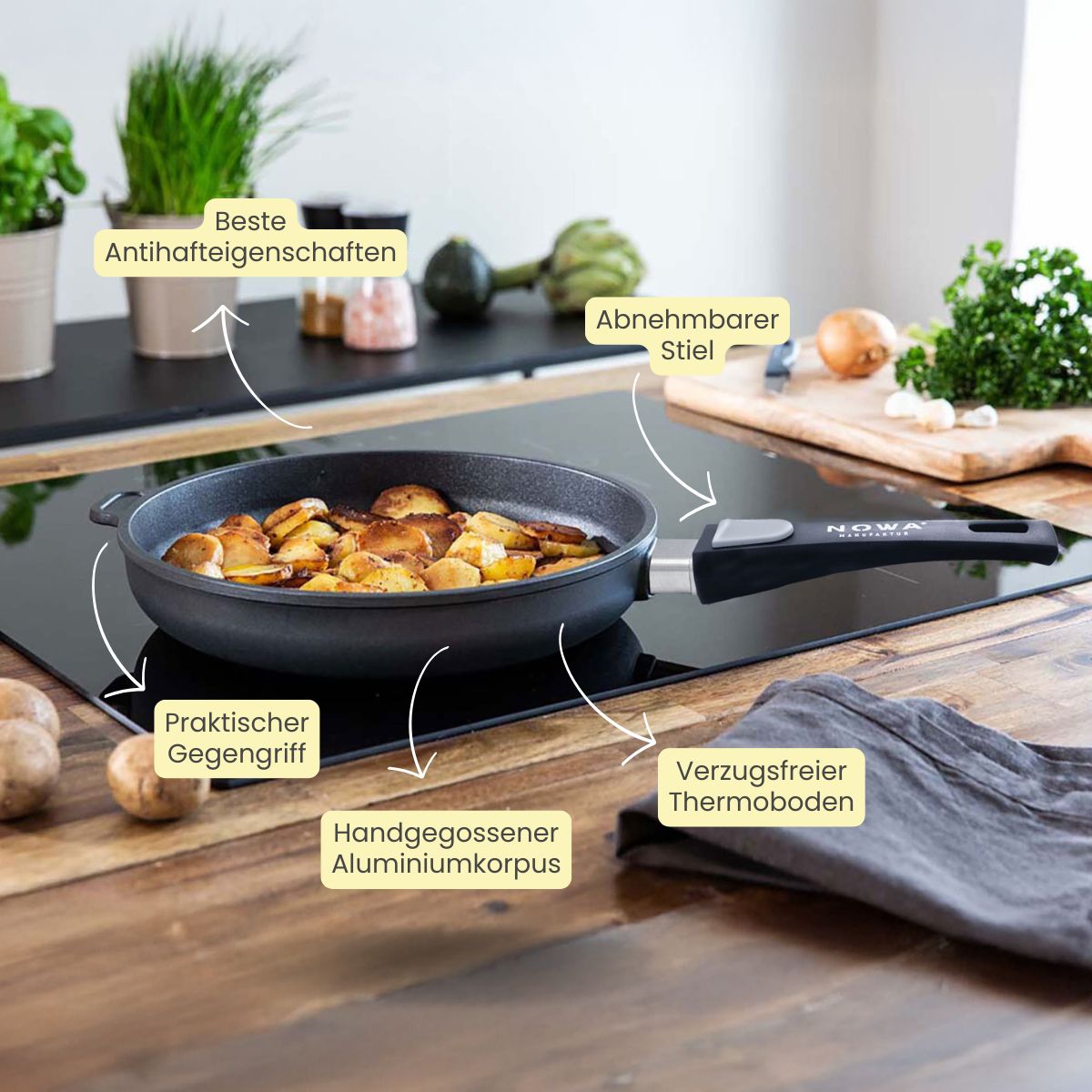 Bratpfanne Ø 20-32 cm | flach 4,5 cm