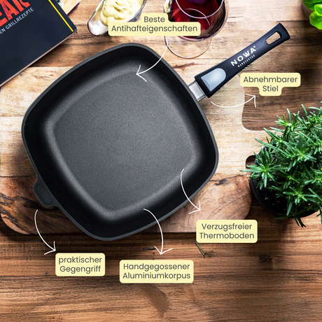 Eckige Bratpfanne | hoch 6,5 cm
