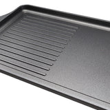 Grill- und Teppanyaki-Platte 49x29 cm 1/2 glatt 1/2 gerillt