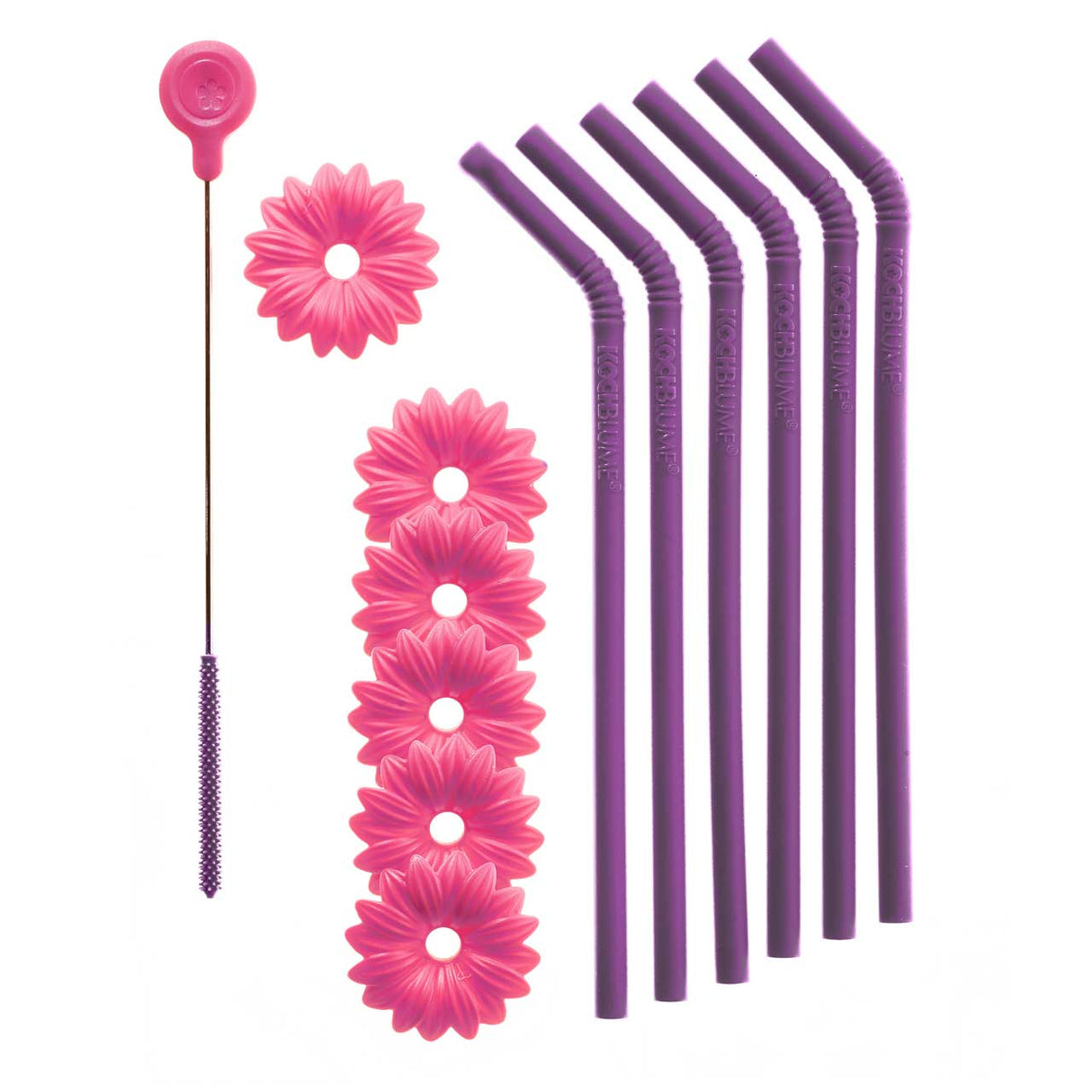 Tinkhalme inkl. Bürste - 6er Set